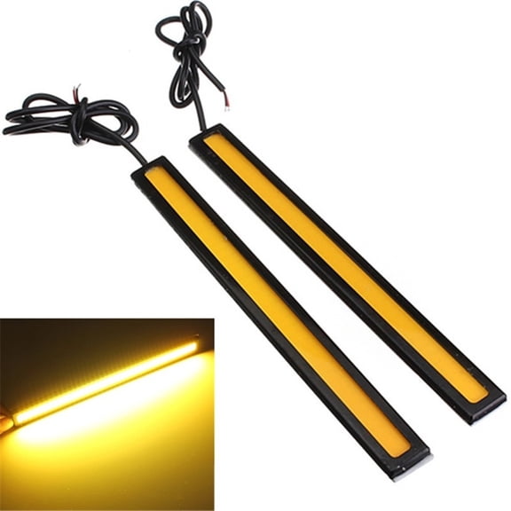 2Pcs Waterproof Car Light Dc12V Cob Led Lights Drl Fog Driving Lamp 17Cm