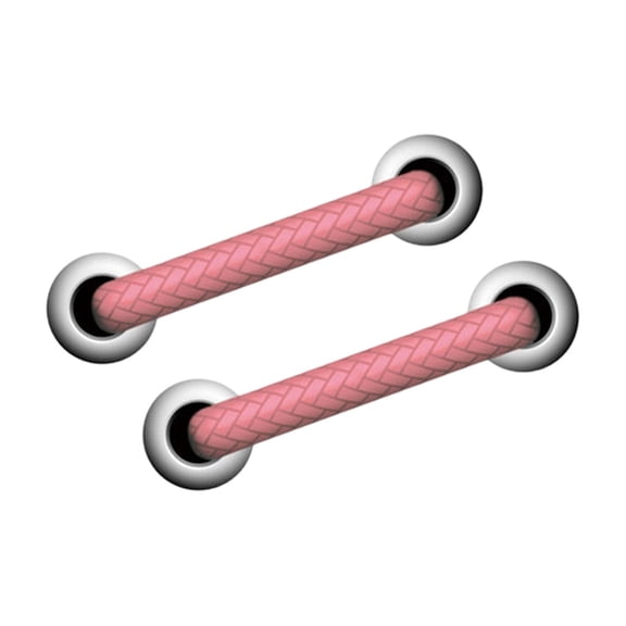 2Pcs Waterproof PVC Simulation Shoelaces Stitches Stickers for Car, Laptop, Notebook, Window - Durable Decals for Scratch Covering and Decoration,Pink