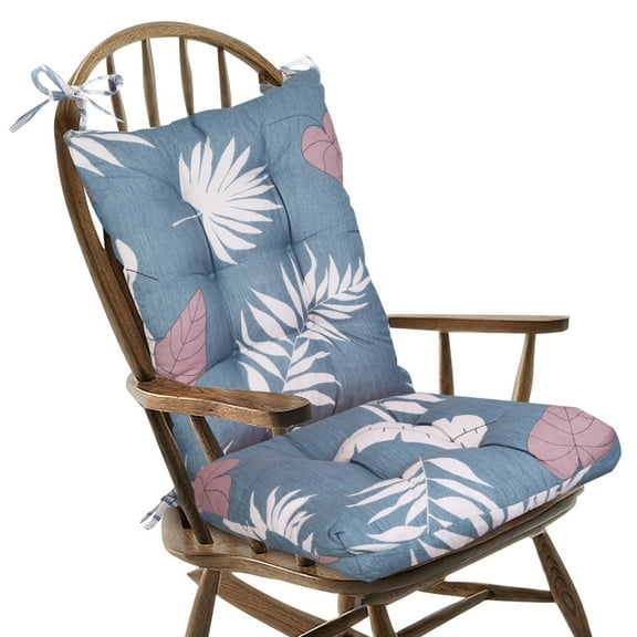 2Pcs Waterproof Rocking Chair Cushion Seat Sets for Indoor Home Office Car, Upper And Lower Back Cushion with Non-Slip Ties, Oxford Cloth Surface, Polyester Filling