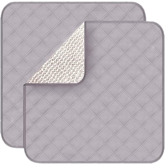 2Pcs Waterproof Seat Protector Pads Washable Absorbent Chair Pads for Incontinence Reusable Pee Pads for Adults Kids Wheelchair, 22x21inch