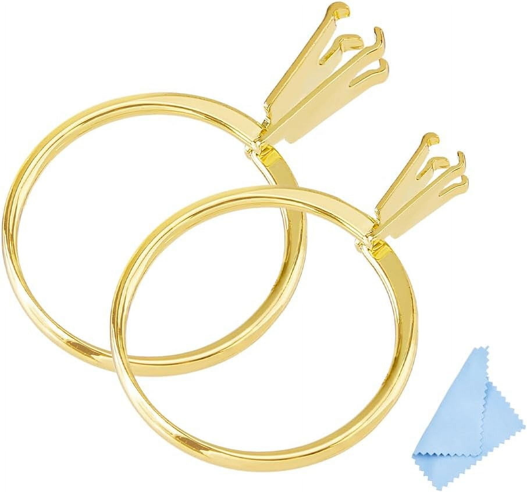 2Pcs Wedding Ring Try-on Tool Ring Size Measuring Tool Aluminium Alloy ...
