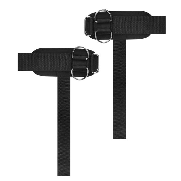 2Pcs Weight Lifting Straps with D Rings Heavy Duty Cable Machines Attachments Wrist Straps Men Women Gym Workout Pull-up Deadlifts Lifting Straps