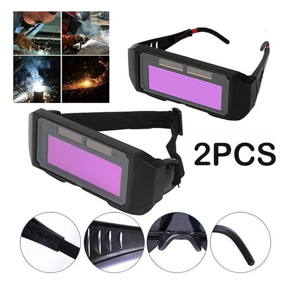 2Pcs Welding Glasses Auto Darkening Goggles Mask Safety Automatic Dimming Welder