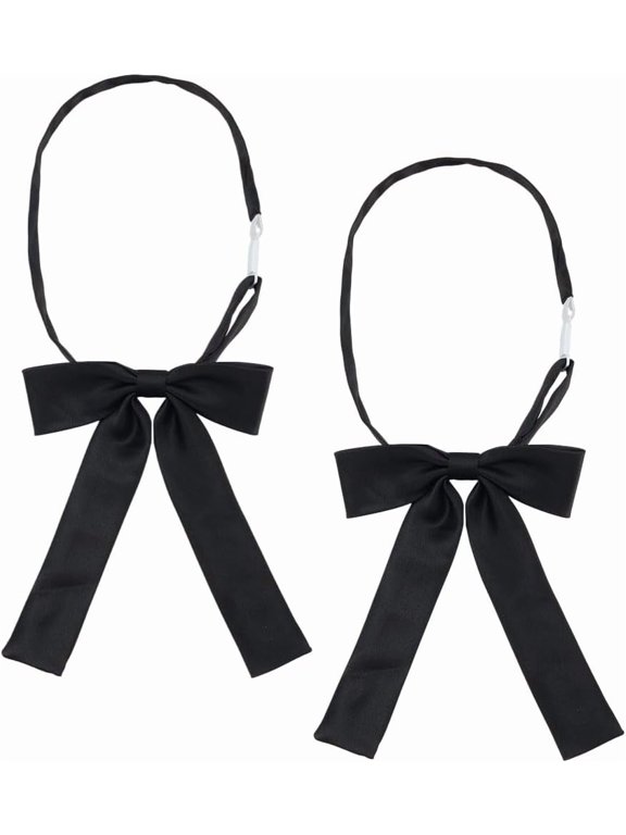 2Pcs Western Ties Adjustable Women's Polyester Bowtie Pre-Tied Neck Tie Cowboy String Tie DIY