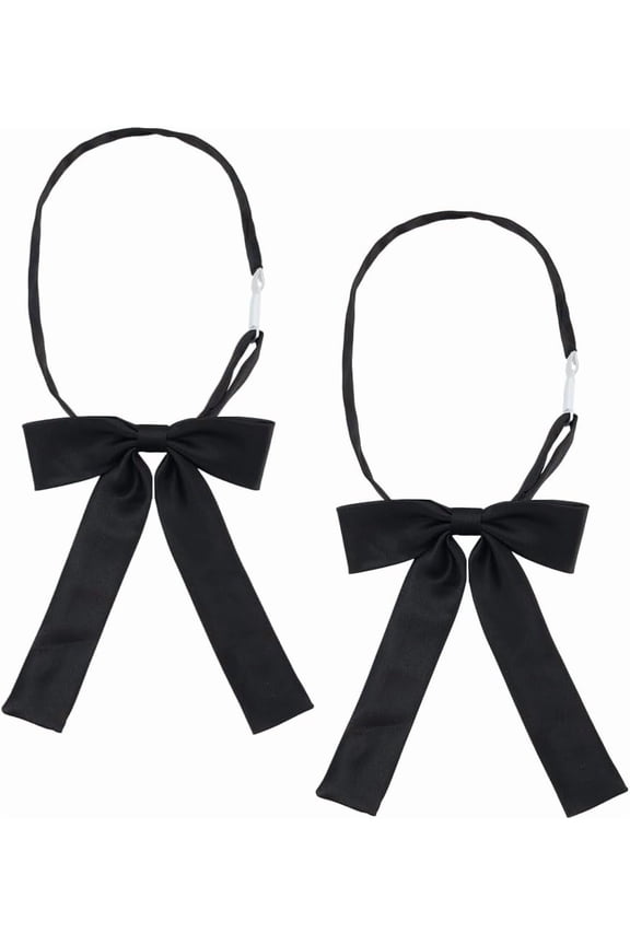 2Pcs Western Ties Adjustable Women's Polyester Bowtie Pre-Tied Neck Tie Cowboy String Tie DIY