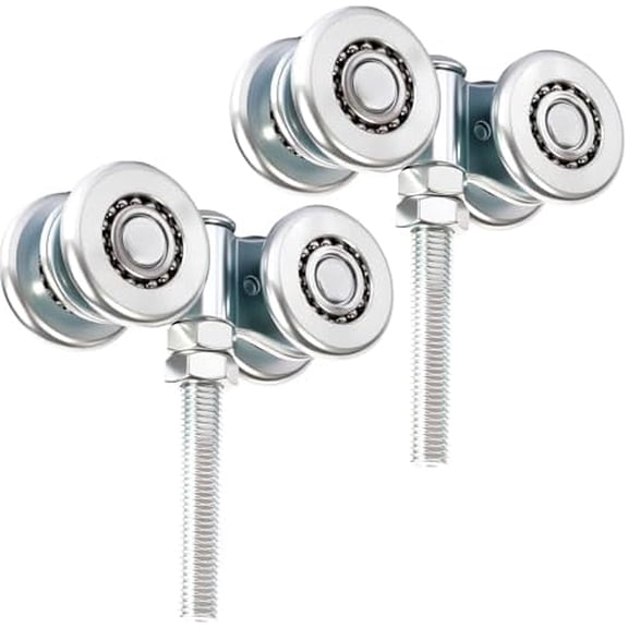 2Pcs Wheel Trolley Assembly Barn Door Rollers for 1-3/4" Wide and 2-1/4" or Taller Rail Hanging Track, Trolley Hanger for Sliding Barn Door for Garage$$Tools & Hardware Other