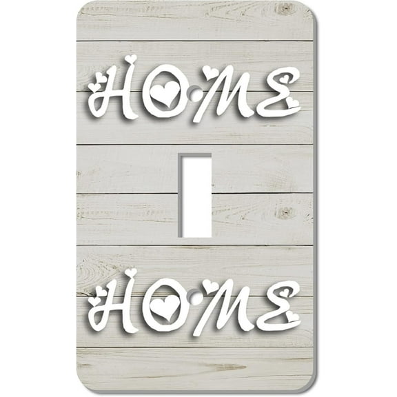 2Pcs White Home Single Gang Toggle Light Switch Wall Plate Cover Modern Abstract Acrylic Electrical Outlet Wallplates for Bedroom Kitchen Home Decor 2.7 x 4.6 Inch