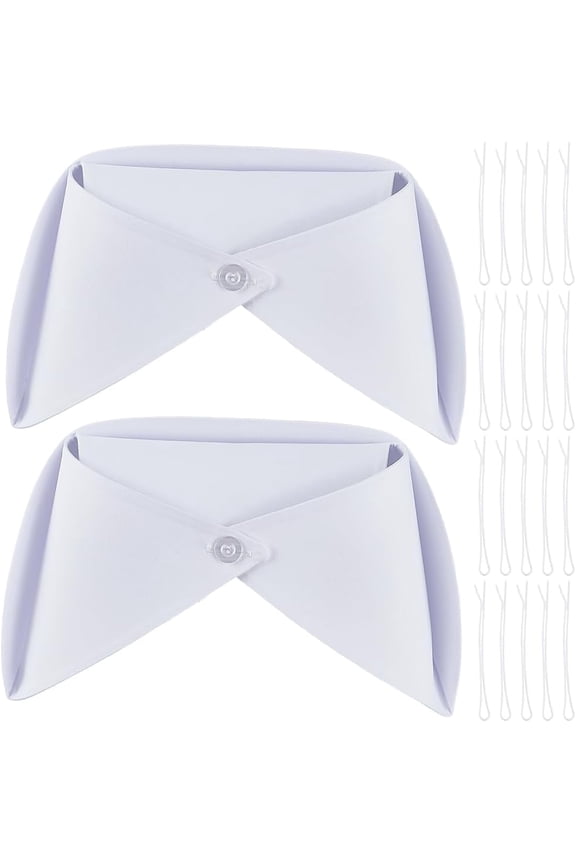 2Pcs White Nurse Hat Headband Nurse Caps Costume Cotton Female Nurse Hat with 20 Pins Hair Barrettes for Women Graduation Nursing