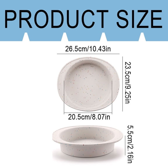 2Pcs White Silica Gel Nonstick Round Springform Cake Pans, One Size Each, for Cheesecake & Baking (1 set of 2)