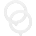 2Pcs White Silicone Jar Gaskets Replacement Rubber Seals Rings Sealing ...