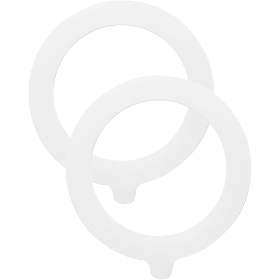 2Pcs White Silicone Jar Gaskets Replacement Rubber Seals Rings Sealing Rings for Mason Jar Lids (3.75 Inch)