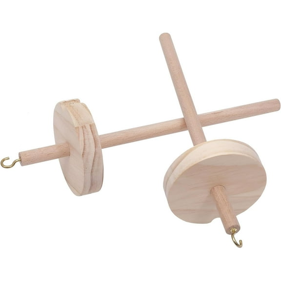 2Pcs Whorl Drop Spindle Yarn Spin Hand Carved Wooden Tool Wood Old Lace Spinning Tool Hand Spinning Wheel for Beginners Sewing Brown DIY