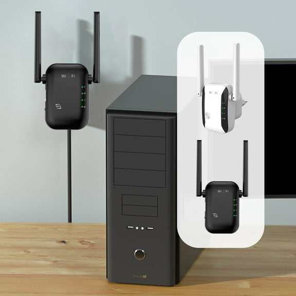 2Pcs WiFi Extender Repeater Yannianjz Router 300Mbps Wireless WiFi Repeater, Signal Booster Network Amplifier Extender, Dual Band, Easy Setup, Improves Coverage, for Home, Office, Internet