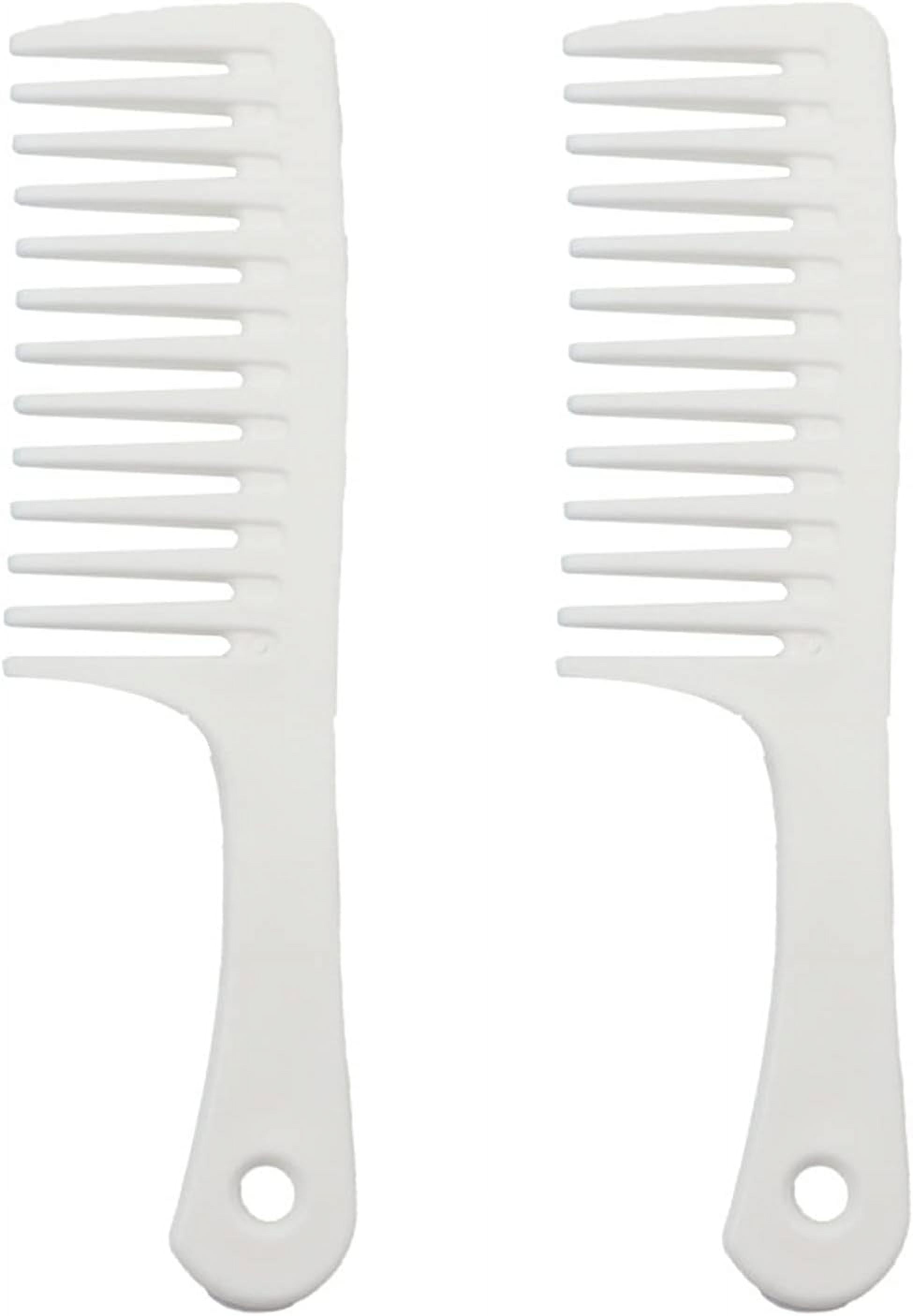 2Pcs Wide Tooth Comb Detangling Comb Paddle Hair Comb Large Hair Detangling Comb For Long Oily Curly Thick Hair Salon Styling Comb For Women (white)