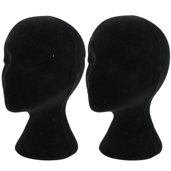 WETLA 2Pcs Wig Head - Tall Female Foam Mannequin Wig Stand and Holder for Style, Model And Display Hair, Hats and Hairpieces