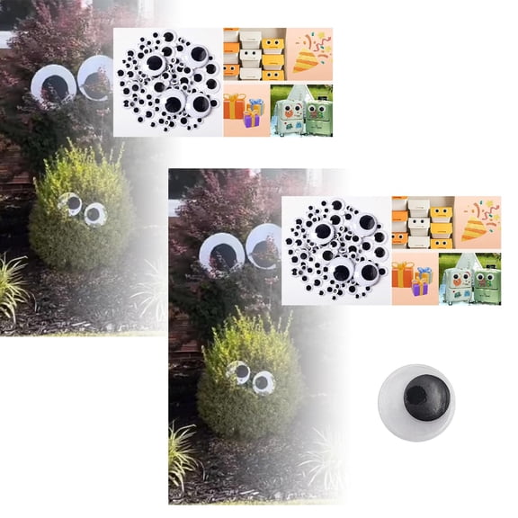 2Pcs Wiggle Eyes Stickers 2.4" Pvc Self Adhesive Googly Eyes For Halloween Crafts Diy Decor Happy 2026