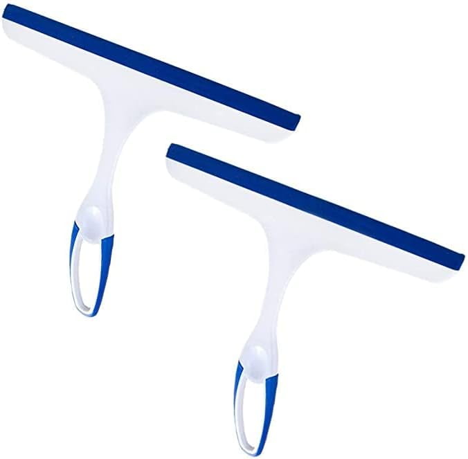 2Pcs Window Squeegees with No-Slip Handle, Glass Wiper for Kitchen Home ...