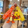 thumbnail image 1 of 2Pcs Winnie the pooh Theme 3D Silicone Charm， Cartoon Keychain ，Bag Pendant Accessories., 1 of 4