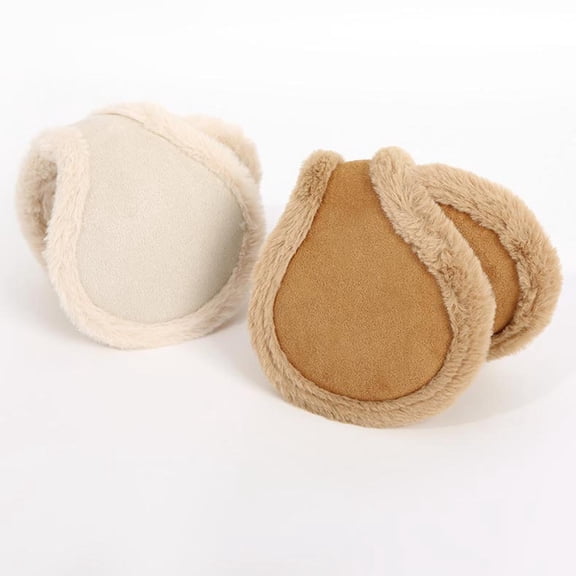 2Pcs Winter Earmuffs Under $5! Kadlawus Winter Earmuffs for Women Men, Fuzzy Edges Windproof Cold Proof Foldable Ear Warmers, Outdoor Cycling Running Ear Protection, Thermal Earmuffs