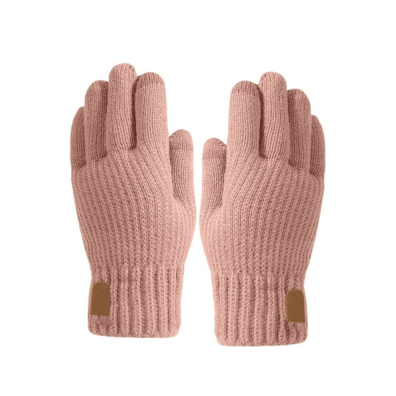 2Pcs Winter Touch Screen Gloves, Thermal Outdoor Cold Protection Gloves, Soft Plushes Lining Gloves, Stretchy Warmth Gloves Fits for Daily Activities