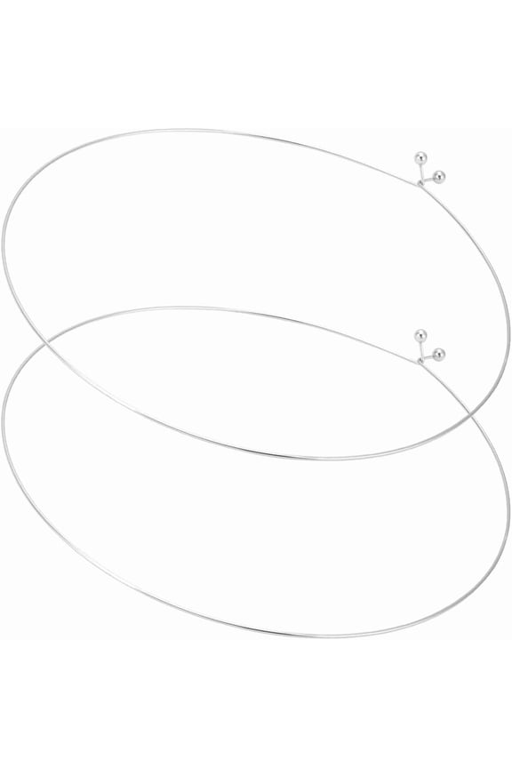 2Pcs Wire Wrap Collar Necklaces for Women 304 Stainless Steel Choker Necklaces Open Choker Necklace Metal Plain Chocker Collar Necklace for DIY Jewelry Making Silver