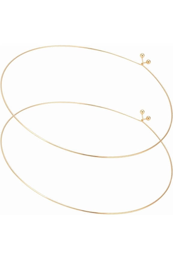 2Pcs Wire Wrap Collar Necklaces for Women 304 Stainless Steel Choker Necklaces Open Choker Necklace Metal Plain Chocker Collar Necklace for DIY Jewelry Making for making