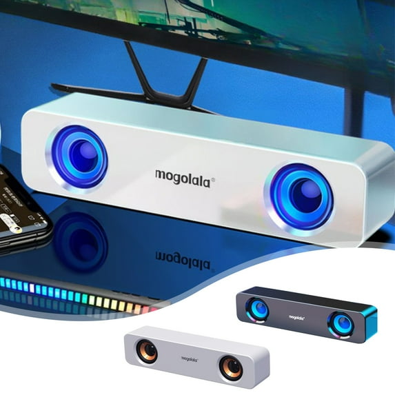 2Pcs Wired Computer Speakers under $5! Yrmaups Computer Speakers, Wired Sound Bar, Desktop Stereo Speakers, PC Speakers, Laptop Speakers, TV Speakers, Surround Sound Speakers, Subwoofer Speakers