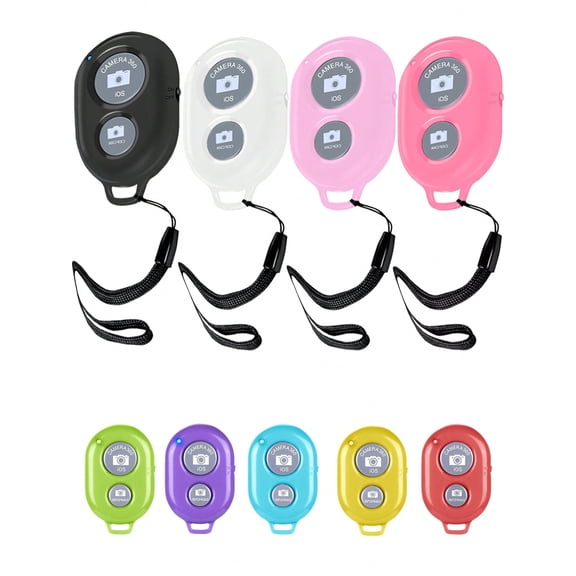 2Pcs Wireless Camera Shutter Remote Control for Smartphones, Compatible iOS Android, HD Selfie Shutter for Vacation Travel, White