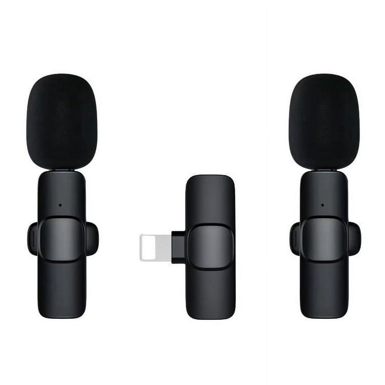 PUSEALON Wireless Lavalier Microphone for iPhone iPad