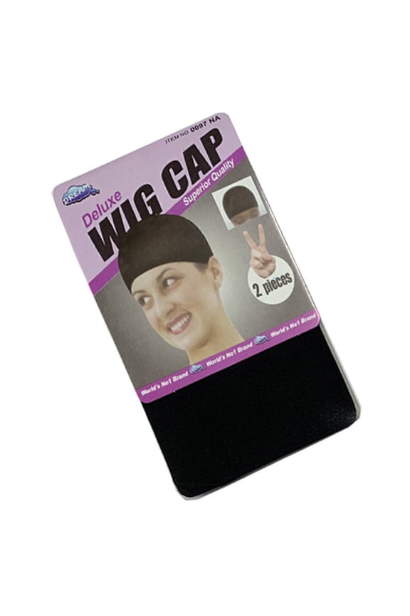 2Pcs Women Stockings Style Stretchable Wig Cap Hair Net Elastic Mesh Liner Snood