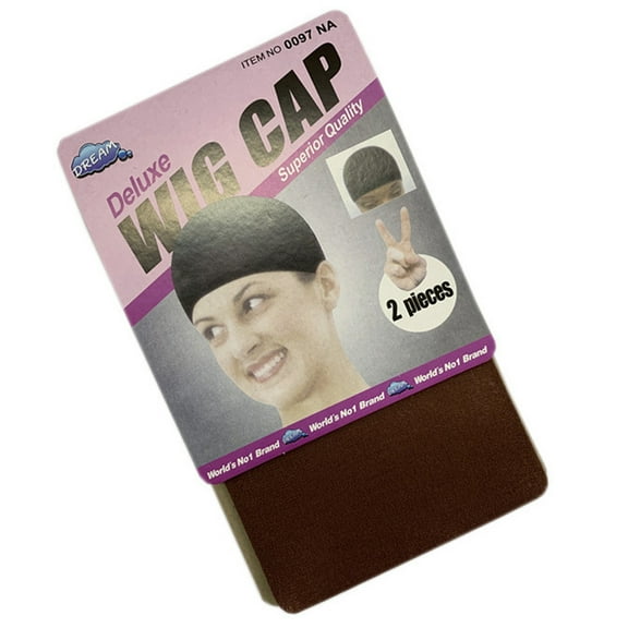 2Pcs Women Stockings Style Stretchable Wig Cap Hair Net Elastic Mesh Liner Snood