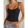 thumbnail image 1 of 2Pcs Women's U Neck Slim Cropped Tank Top, Basic Sleeveless Camisole Top, 1 of 1