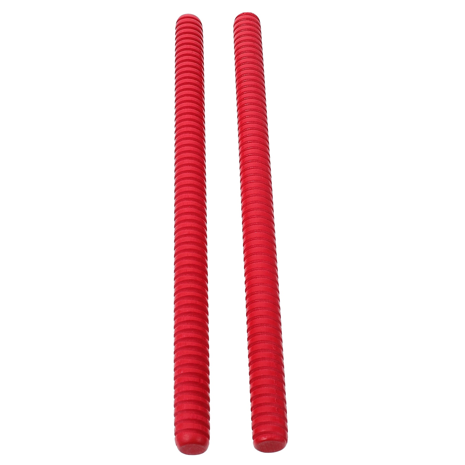 2Pcs Wood Claves Beginner Percussion Instruments Educational Rhythm Sticks (Red)