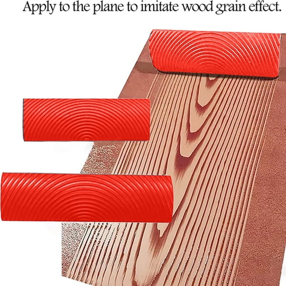 2Pcs Wood Graining Tool Wood Grain Paint Tool Wood Grain Tool Kit Decorative Wood Grain Tools Wood Graining Tool Set Simulated Wood Grain Brushes for Wall Room Decoration