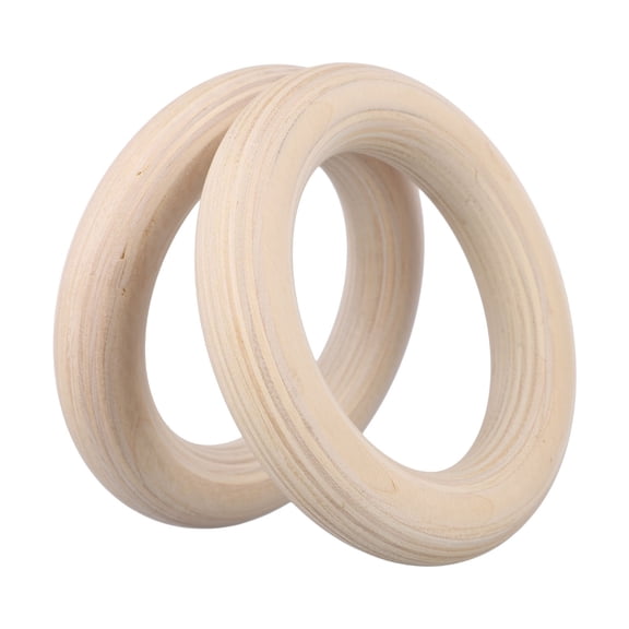 2Pcs Wood Gymnastics Rings GYM Ring for Adult Home Fitness Pull Up