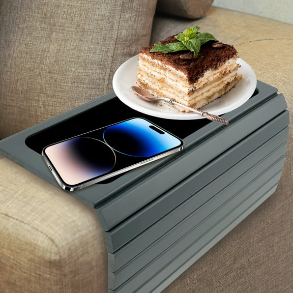 2Pcs Wood Sofa Arm Tray Sofa Tray in Folding Design Sturdy and Robust Sofa Tray Convenient Sofa Tray for Storage Sofa Tray for Multiple Scenarios
