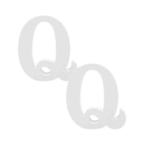 2Pcs Wooden English Alphanumeric Ornaments Wooden Crafts Diy Letter Creativity 3.2 Inch Wooden Letter Wall Decoration Desktop Ornament