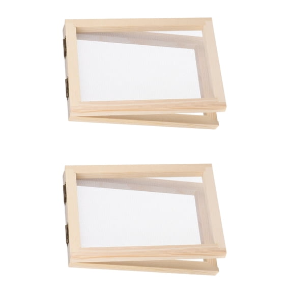 2Pcs Wooden Mesh Frame for Handmade Paper Crafting School Classroom Art Projects