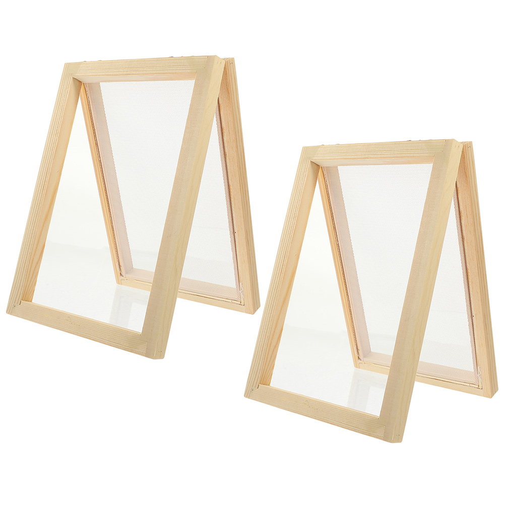 2Pcs Wooden Paper Making Frame DIY Paper Making Wood Frame DIY Frame