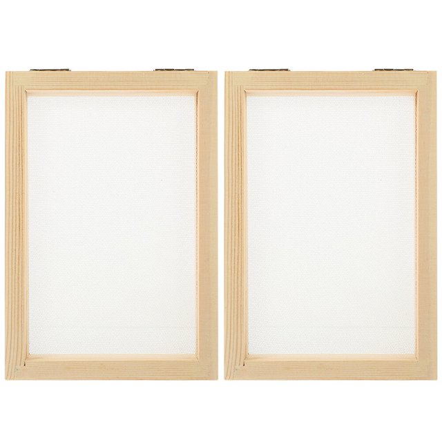 2Pcs Wooden Paper Making Frame DIY Paper Making Wood Frame DIY Frame