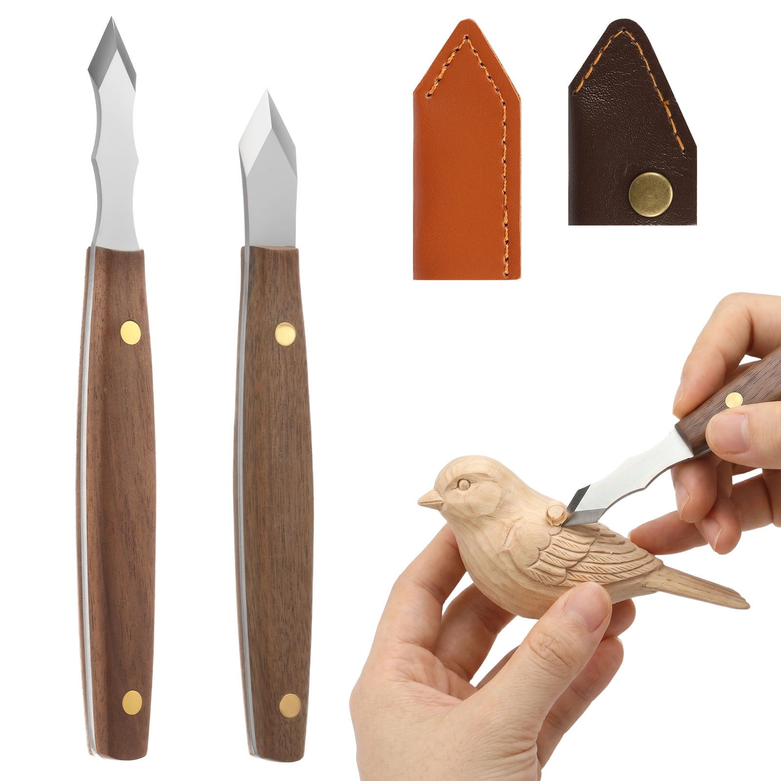 2Pcs Woodworking Marking Knife Dual Beveled Blade Manual Wood Carving ...