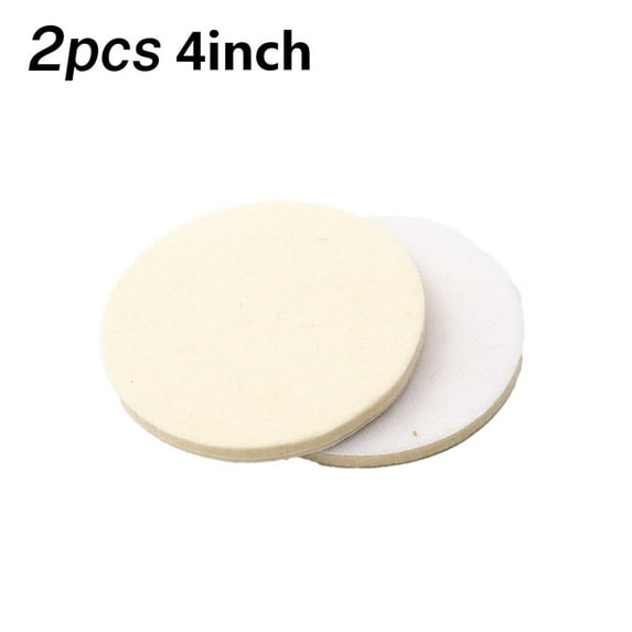 2Pcs Wool Felt Polishing Pad Wheel for Glass Stainless Steel 4Inch Smile Home