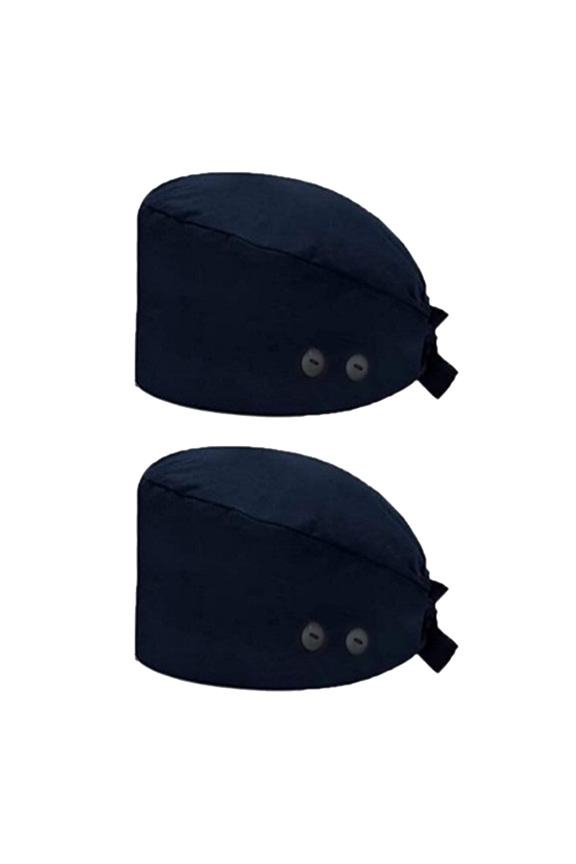 2Pcs Working Caps with Button and Sweatband, Adjustable Working Hats for Women Men, One Size