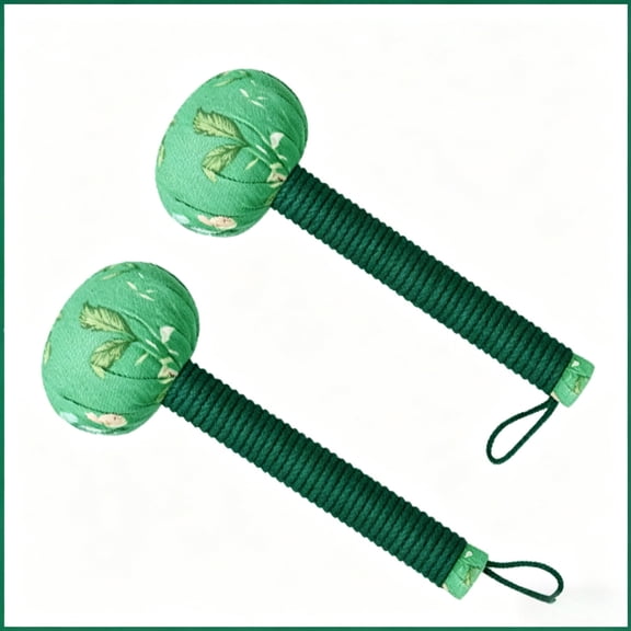 2Pcs Wormwood Filled Massage Hammer, 26cm Portable Handheld Percussion Tool for Back, Neck & Shoulder Pain Relief, Traditional Chinese Wellness Acupoint Tapping Mallet