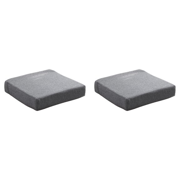 2Pcs Woven Fabric Chair Cushion, Square Memory Foam Comfortable Chair Pad, Density Memory Sponge Non- Washable Seat Cushion for Kitchen Office Home Patio Garden Couch Sofa Indoor Outdoor