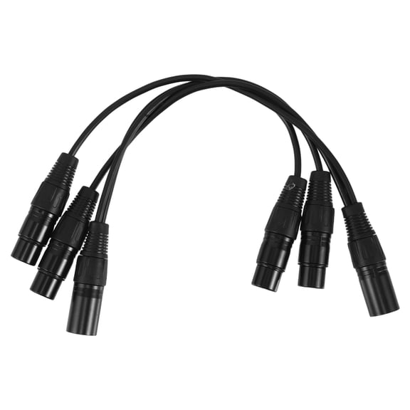 2Pcs XLR Extension Cable Dual Interface Balanced Audio Transmission for Microphone Mixer Speaker