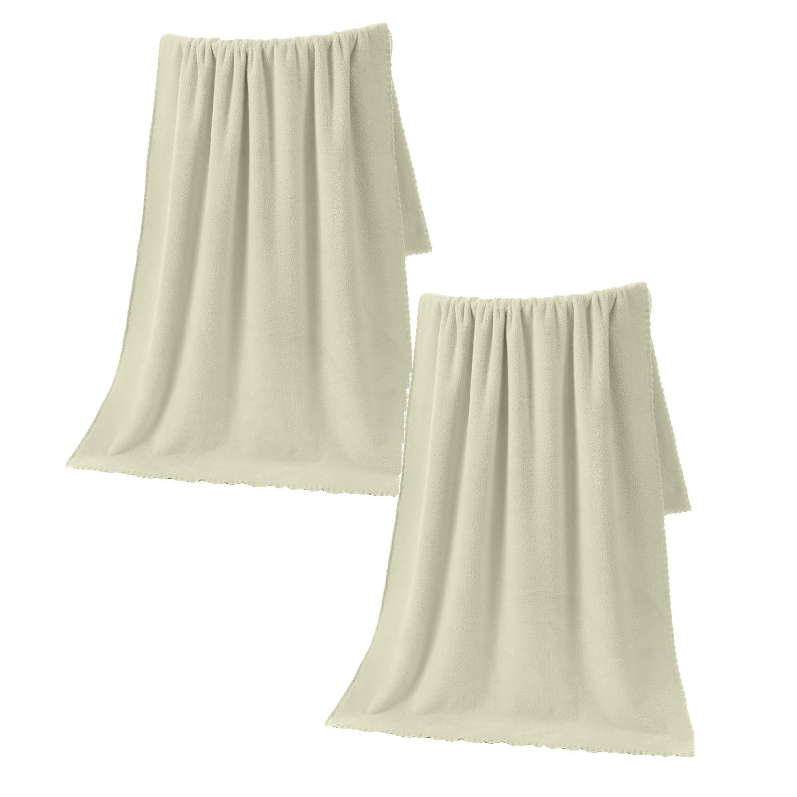 2PCS Yellow Baby Blanket Microfiber Beach Towel Super Lightweight Bath Towel Sandproof Beach