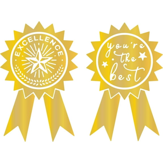 2Pcs You're the Best Badge Hot Foil Plate for DIY Foil Paper Embossing Scrapbooking Decor Greeting Cards