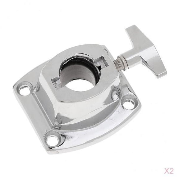 2Pcs Zinc Alloy Universal Drum Mounting Plate Drum Tom Mount Bracket Clamps for