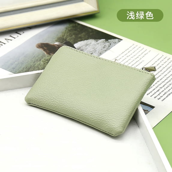 2Pcs Zipper Coin Purse Wallet Small Portable Change Wallets for Women PU Clutch Travel Lightweight Storage(One Size,f)
